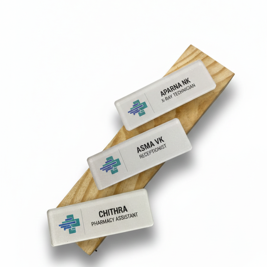 Acrylic Name Badge – Custom Shape