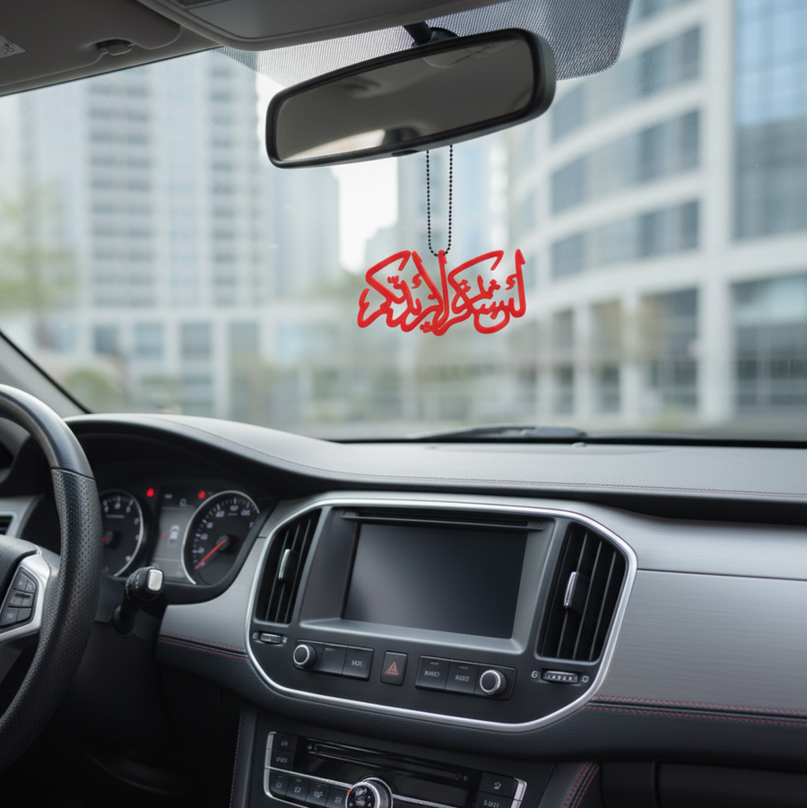 Customised car hanging made for customer vehicle