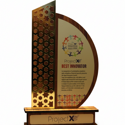 Personalised Wooden & Acrylic Recognition Trophy