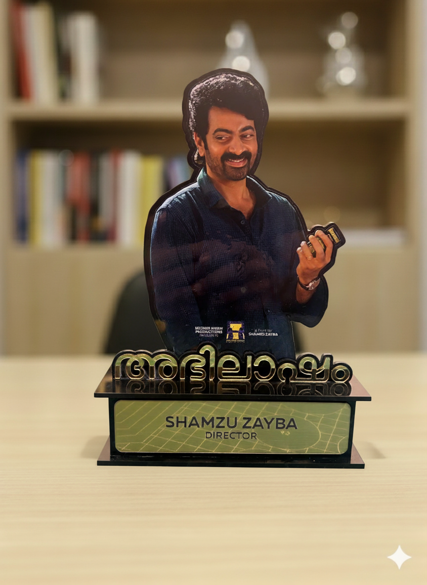 Custom photo cutout acrylic stand
