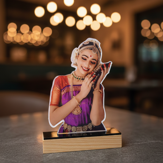 Premium Custom Acrylic Photo Stand – Personalized Wedding & Couple Gift | Tabletop Photo Cutout