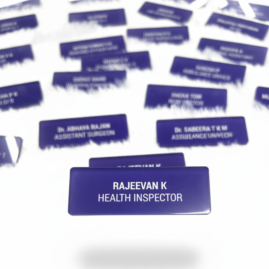 Custom Acrylic Name Badge for Professionals Perfect for Doctors, Nurses Bulk order Minimum 10 pcs