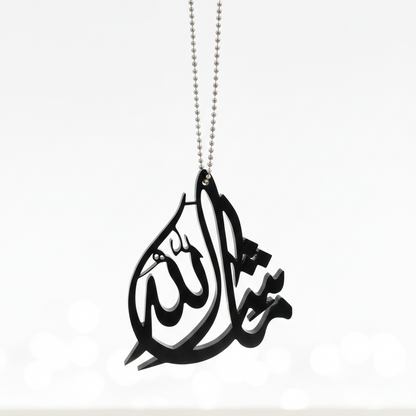 Masha Allah -Islamic Car Hanging – Transparent Acrylic with Arabic Calligraphy