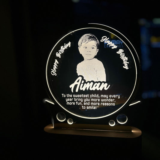 Rechargeable Customized  Photo Engraved 3D Lamp | Night Lamp | Birthday Gift