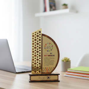 Personalised Wooden & Acrylic Recognition Trophy